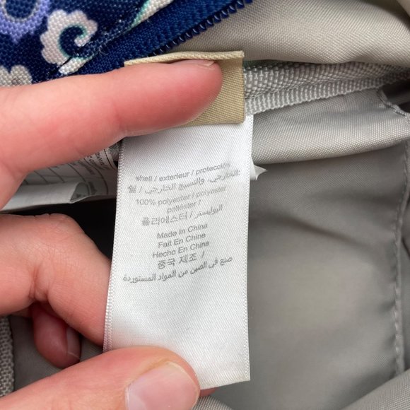 Pottery Barn Teen Blue and Purple Paisley Floral School Backpack Multi-Pocket - Picture 10 of 11